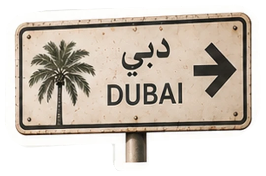 Dubai road sign